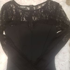 Bebe black lace body suit😍